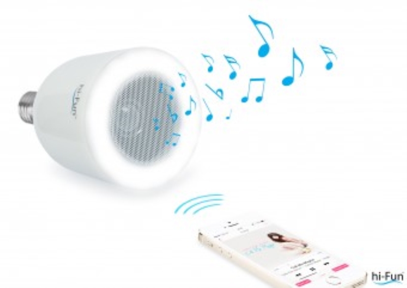 HIFUNFUN Cassa acustica Hi-Fun Hi-Led lampadina con stereo bianco